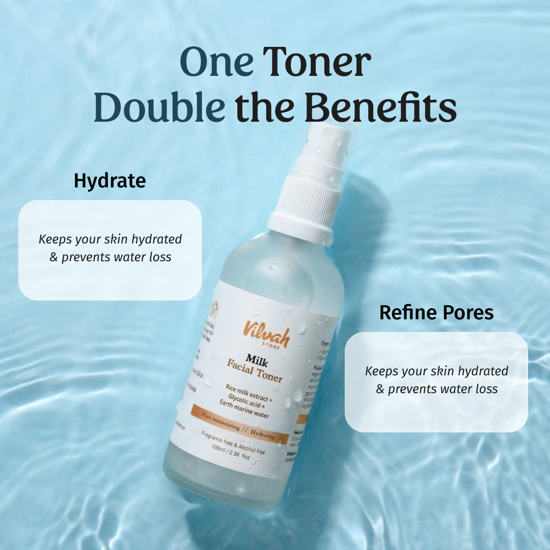 Milk Face Toner (Earth marine water - Pore minimise)